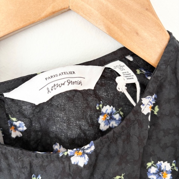 & other stories floral puff sleeve midi dress - Picture 6 of 8